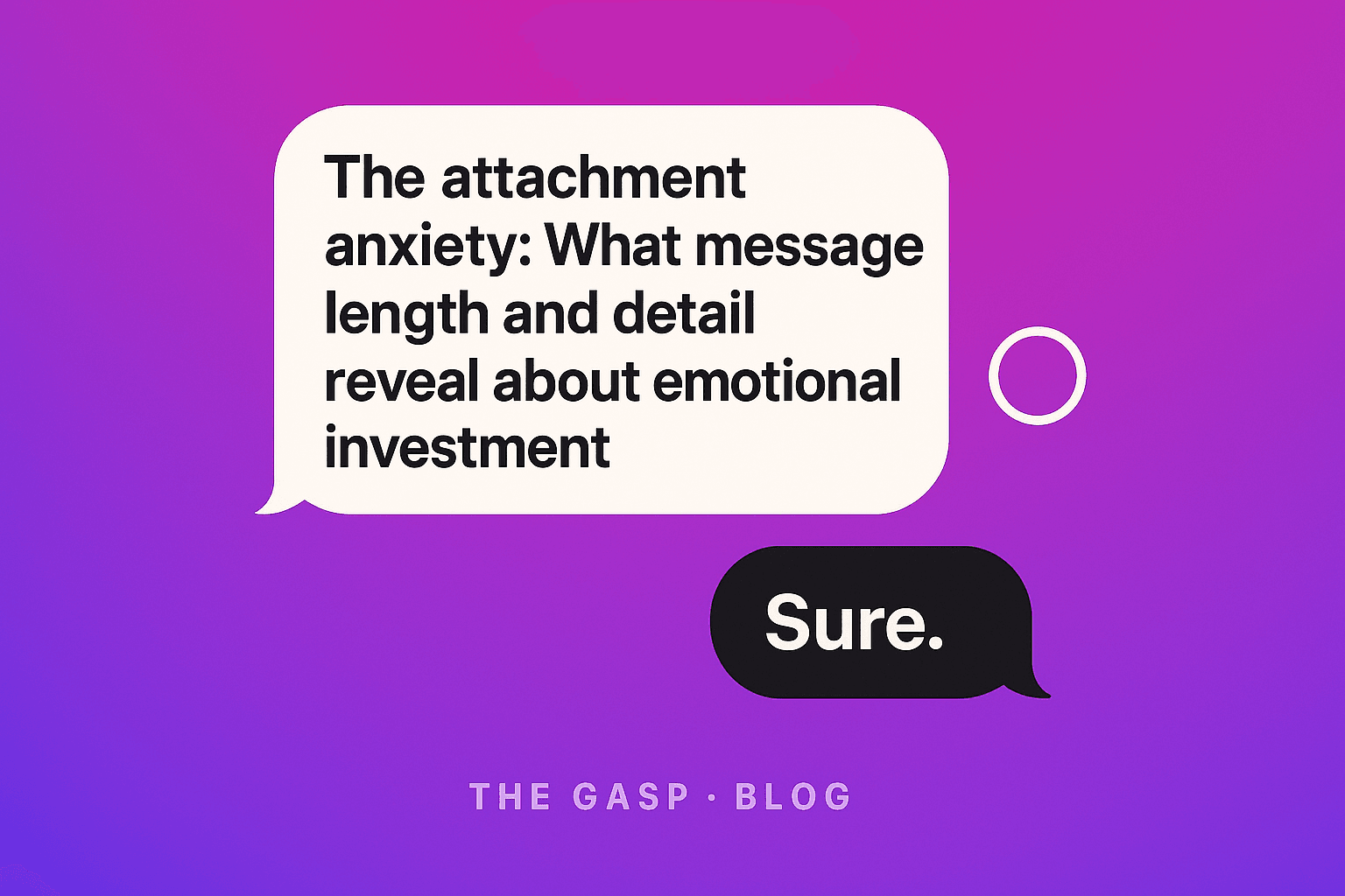 Cover image for The Attachment Anxiety: What Message Length and Detail Reveal About Emotional Investment